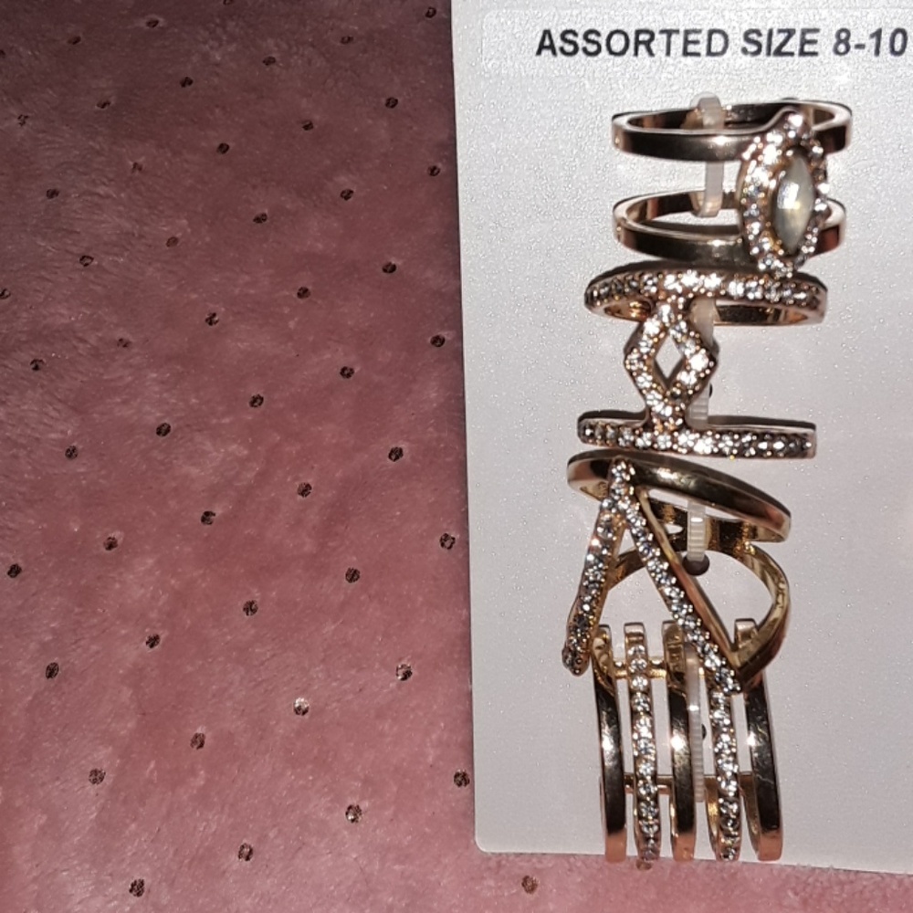 Gold assorted rings